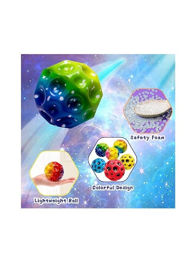 NAVESO Astro Jump Ball, Moon Ball, Spaceballs, Bounce Ball, Jumping Balls, Jumpball, Jumps Rubber Ball, Waboba Ball, Lava Ball, 7 cm Mini Bouncing Ball Toy for Kids Party Gift (4 Pieces)  - Image 2