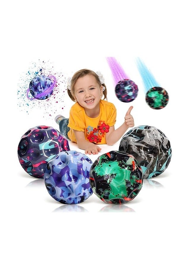 NAVESO Astro Jump Ball, Moon Ball, Spaceballs, Bounce Ball, Jumping Balls, Jumpball, Jumps Rubber Ball, Waboba Ball, Lava Ball, 7 cm Mini Bouncing Ball Toy for Kids Party Gift (4 Pieces)  - Image 4