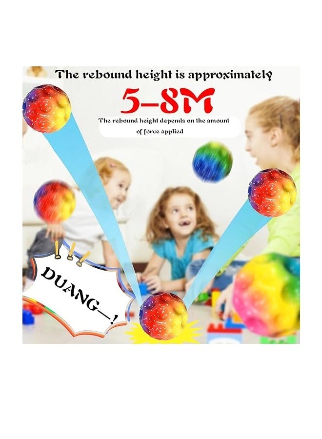 NAVESO Astro Jump Ball, Moon Ball, Spaceballs, Bounce Ball, Jumping Balls, Jumpball, Jumps Rubber Ball, Waboba Ball, Lava Ball, 7 cm Mini Bouncing Ball Toy for Kids Party Gift (4 Pieces)  - Image 5