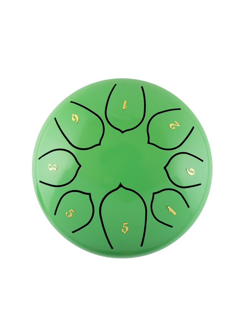 Generic 6-Inch 8-Tone Steel Tongue Drum Pea green 