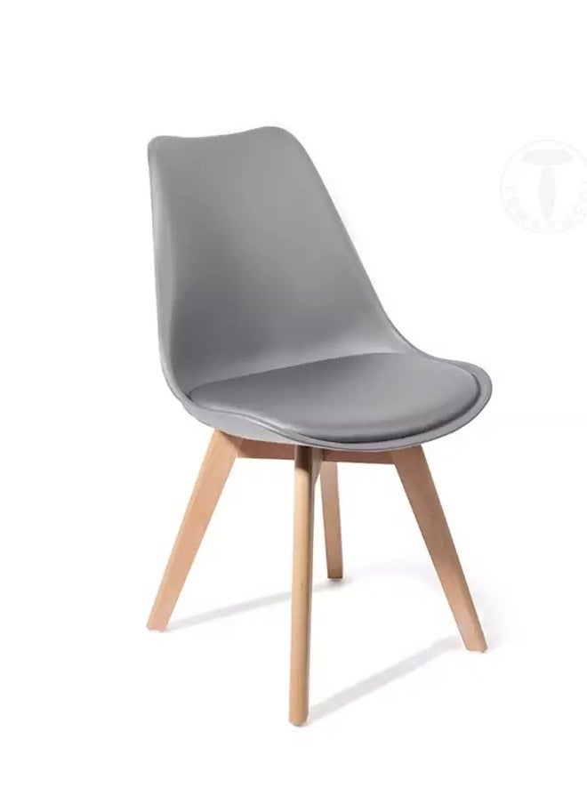 Taimi Nordic Style Office Chair Ergonomic Comfortable Desk Chair with Padded Seat Dining Room Living Room Computer Chair gray  - Image 1