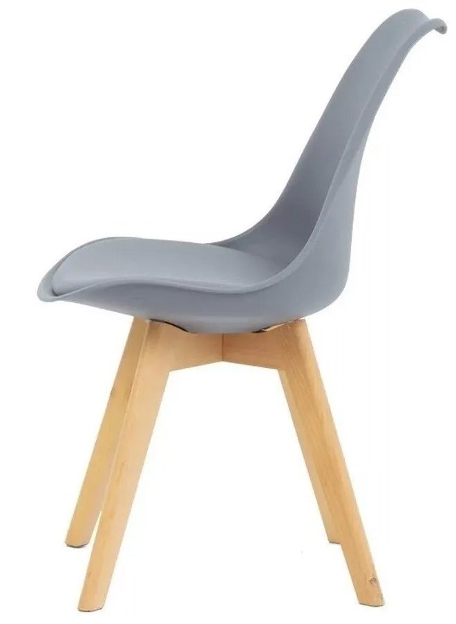 Taimi Nordic Style Office Chair Ergonomic Comfortable Desk Chair with Padded Seat Dining Room Living Room Computer Chair gray  - Image 3