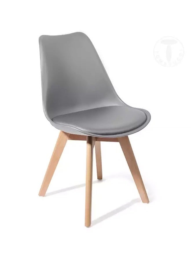 Taimi Nordic Style Office Chair Ergonomic Comfortable Desk Chair with Padded Seat Dining Room Living Room Computer Chair gray  - Image 5