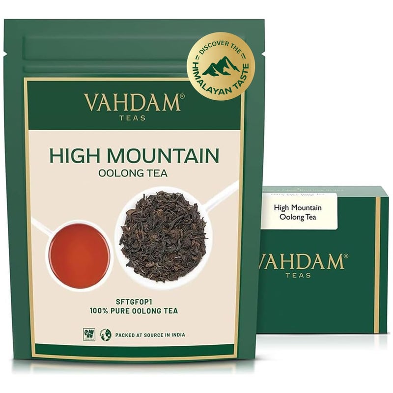 VAHDAM High Mountain Oolong Tea Leaves From Himalayas 50 Cups 353oz Strong  Robust Oolong Tea  High Elevation Grown  Vacuum Sealed  Brew Hot Iced Kombucha Tea  Loose Leaf Tea - Image 3