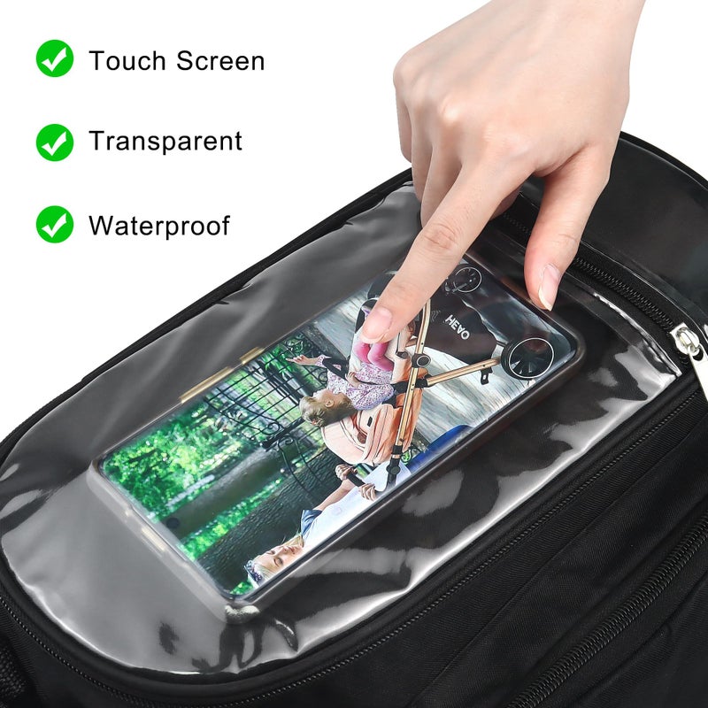Lulu moon Upgraded Pram Organiser with Touch Screen Phone Pocket Buggy Bag Universal Mummy Baby Pram Bags Cup Holders Shoulder Strap Waterproof Pushchair Bag Handbag Backbag Pram Accessories - Image 2