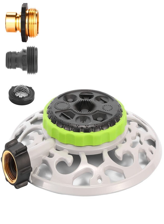 Sanpaint Turret Pattern Sprinkler, 8-Pattern Stationary Water Sprinkler on Metal Decorative Base for Watering Small and Large Yards, Lawns, Garden or Odd Shaped Areas - Image 1