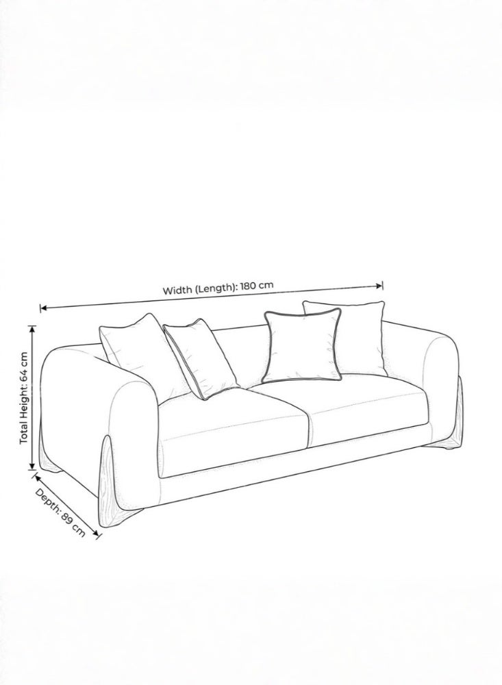 KARNAK Nivex 2 Seater Sofa Beige - Image 5