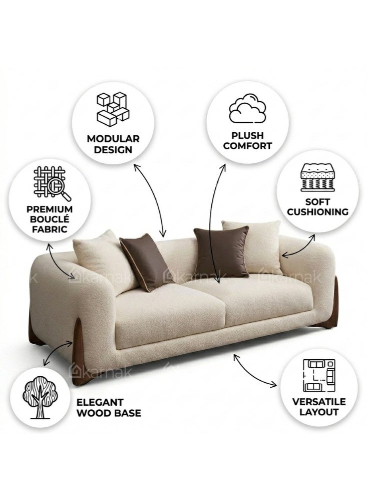 KARNAK Nivex 2 Seater Sofa Beige - Image 4