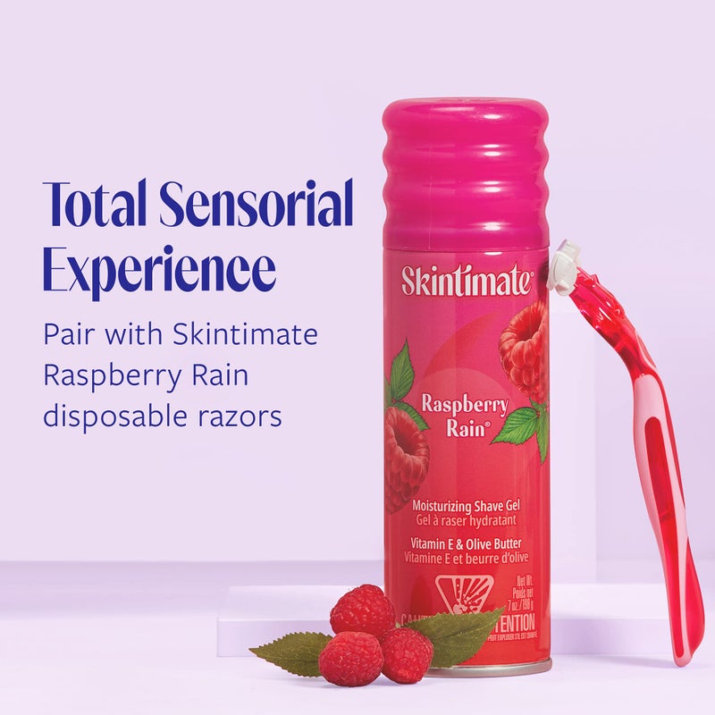 Skintimate جل حلاقة سكينيتميت بنكهة التوت البري للنساء، عبوة 3 | كريم حلاقة سكينيتميت للنساء، كريم حلاقة نسائي، كريم حلاقة، رغوة حلاقة، جل حلاقة نسائي، عبوة من 3، 7 أونصة لكل منها - Image 4