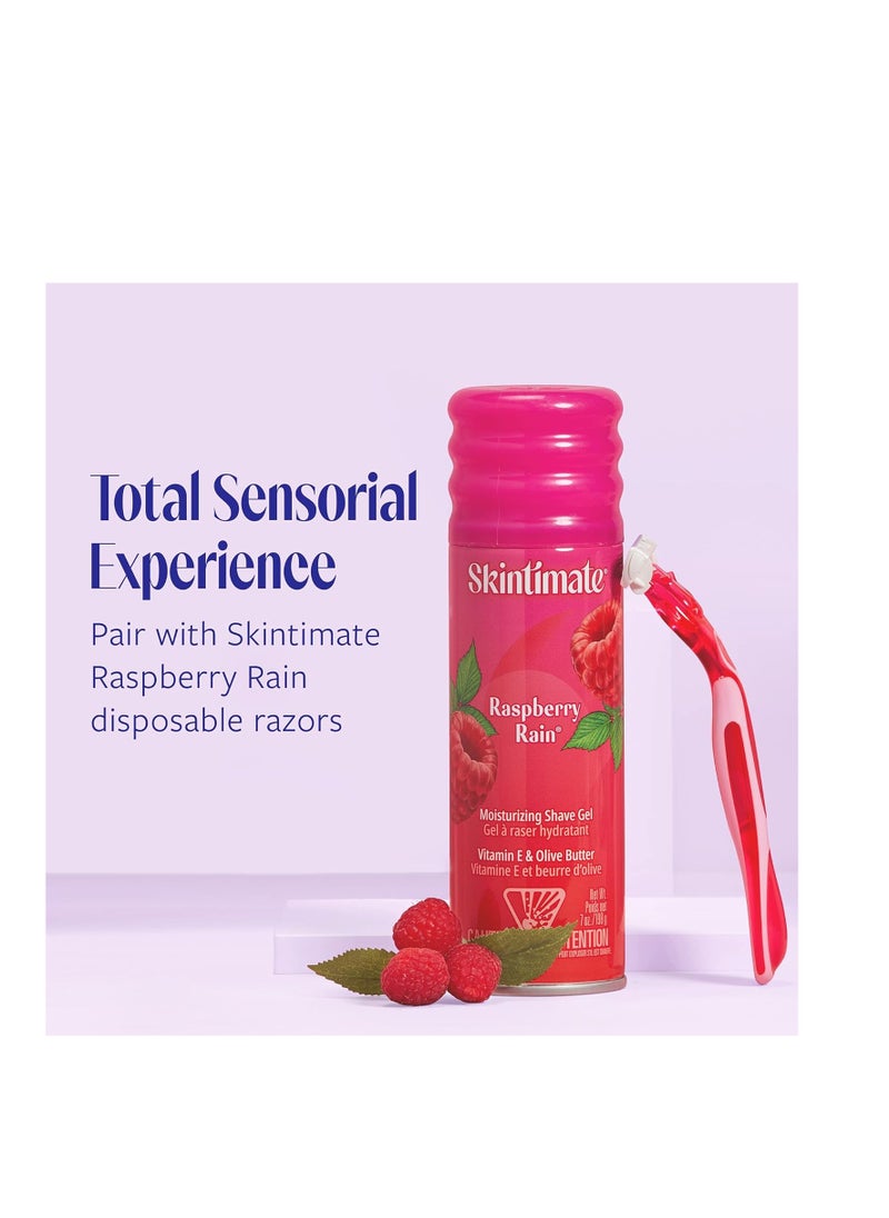 Skintimate - Skintimate Raspberry Rain Shave Gel for Women, 3 Pack | Skintimate Shaving Cream for Women, Womens Shaving Cream, Shave Cream, Shaving Foam, Womens Shave Gel, Pack of 3, 7oz each - Image 1