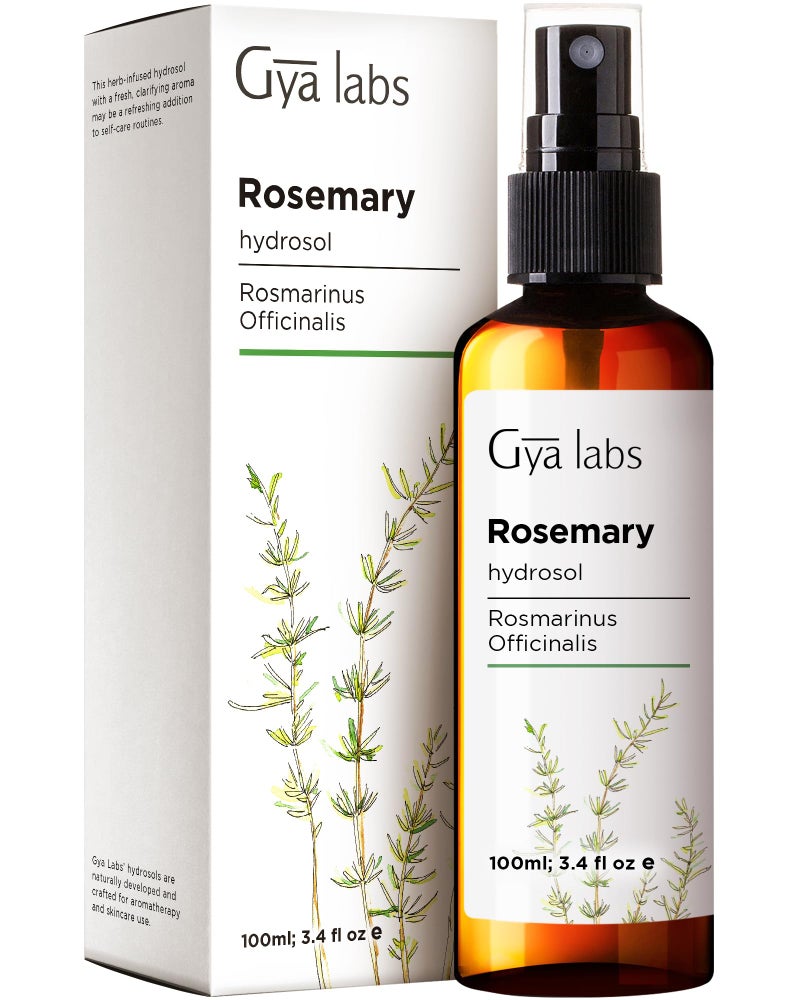 Gya Labs Rosemary Hydrosol - 3.4 Fl Oz - Face & Body Mist for Skin Toner & Hair Refresher - As Pillow, Room & Linen Spray for Fresh Scent - Image 1