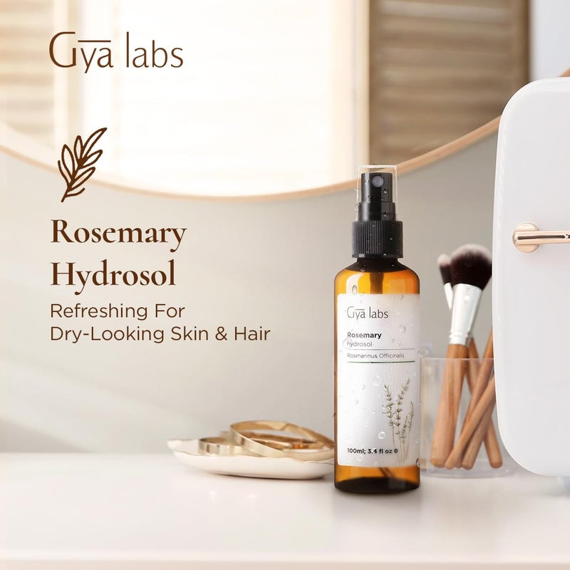 Gya Labs Rosemary Hydrosol - 3.4 Fl Oz - Face & Body Mist for Skin Toner & Hair Refresher - As Pillow, Room & Linen Spray for Fresh Scent - Image 3