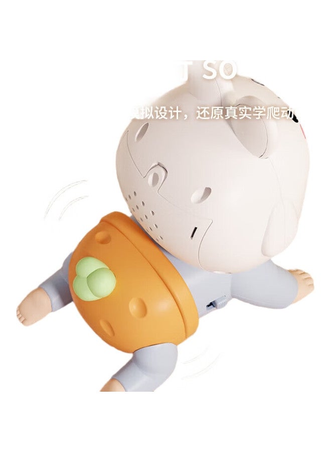 Dimoarch Dimanqi Baby Remote Control Electric Crawling Toy, Early Education Musical Enlightenment Dancing, 0-1 Year Old Head-Lifting Training, Rabbit Blue - Image 1