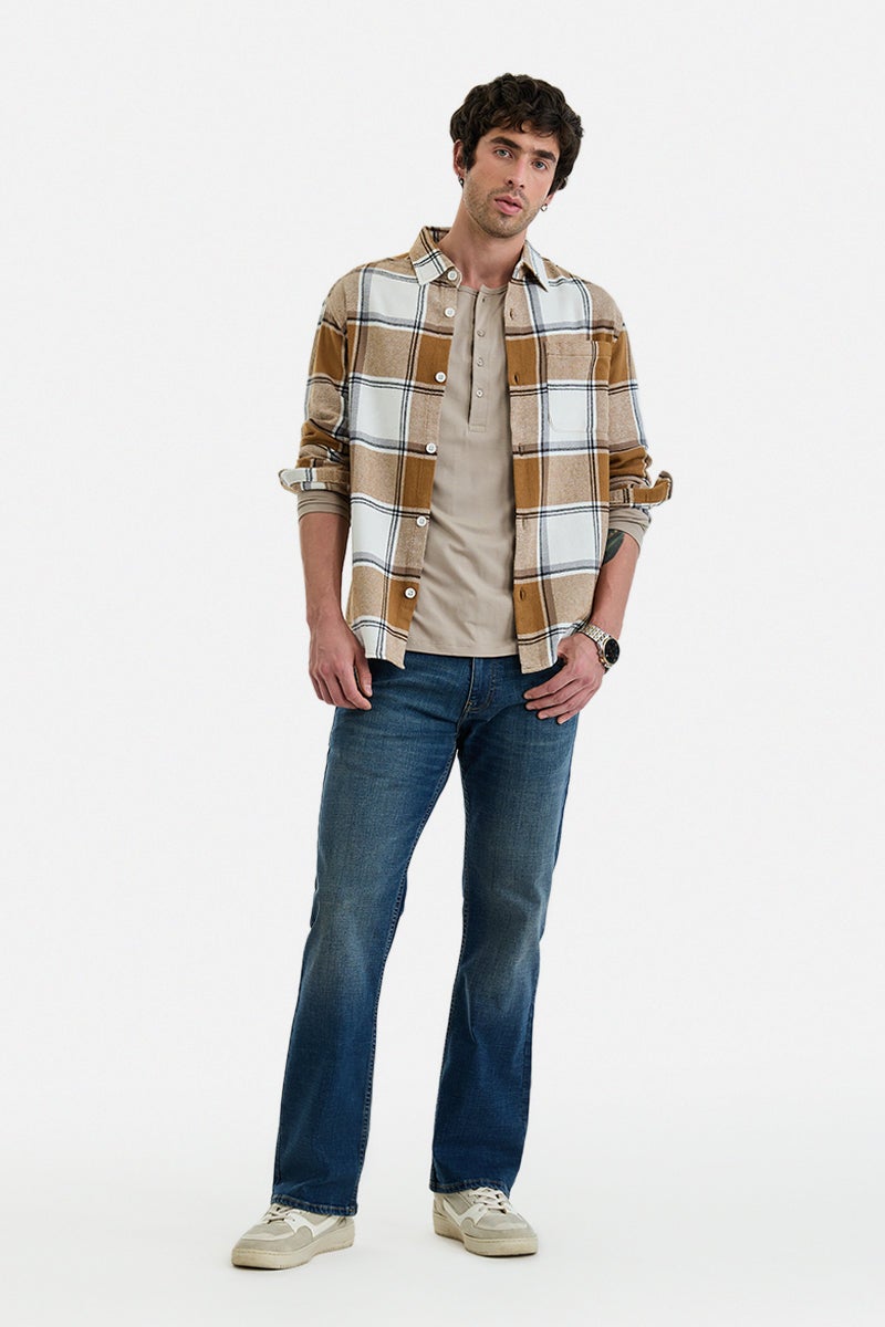SNITCH Plaid Relaxed Fit 100% Cotton Overshirt - Image 2