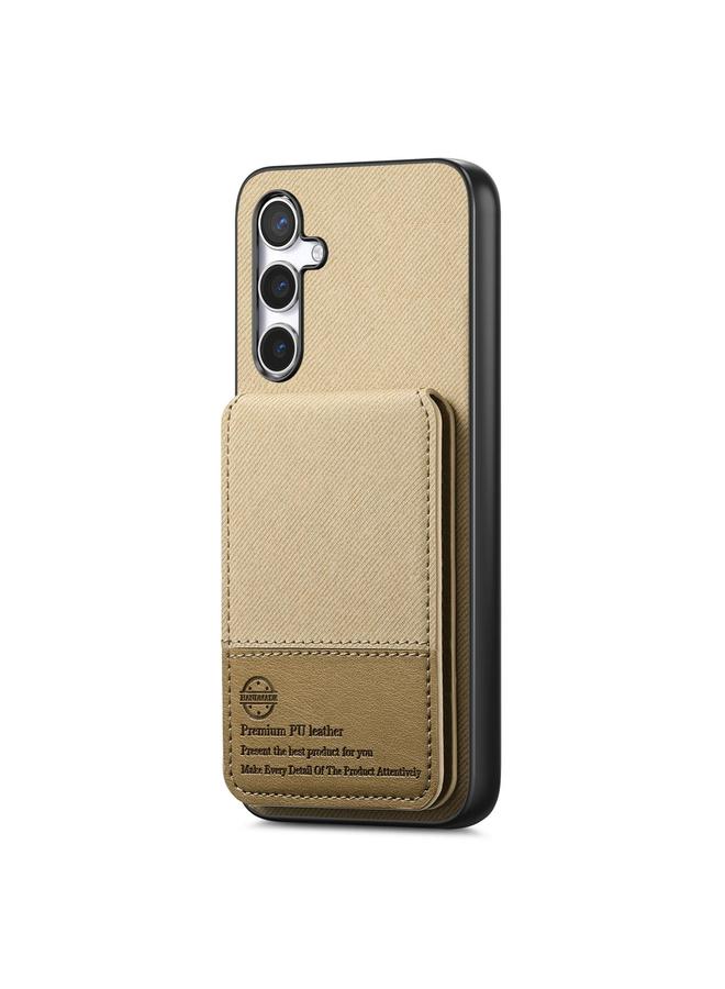 S-TOP Case For Samsung Galaxy A34 5G Twill Fabric Leather Vertical Flip RFID Card Bag Phone Case - Image 2
