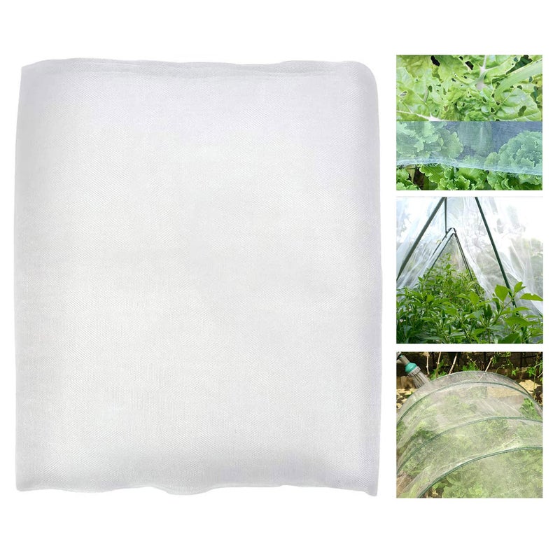 4x15Ft Mosquito Bug Insect Bird Fine Mesh Net Barrier Hunting Blind Garden Screen Netting for Protect Your Plant Fruits Flower