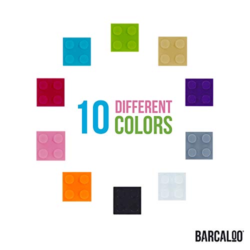 Barcaloo 1000 Piece Building Bricks Play Set 10 Pastel Colors Bulk Building Blocks Play Set Generic Brick Parts for Boys and Girls - Image 5