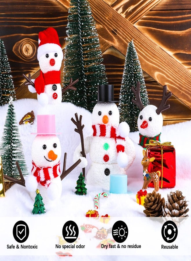 Aneco 12 Pack Christmas Craft Kit Build Snowman DIY Craft Modeling Air Dry Clay Snowman Making Kit Winter Toys Christmas Gift DIY Craft for Holiday Home Supplies - Image 4