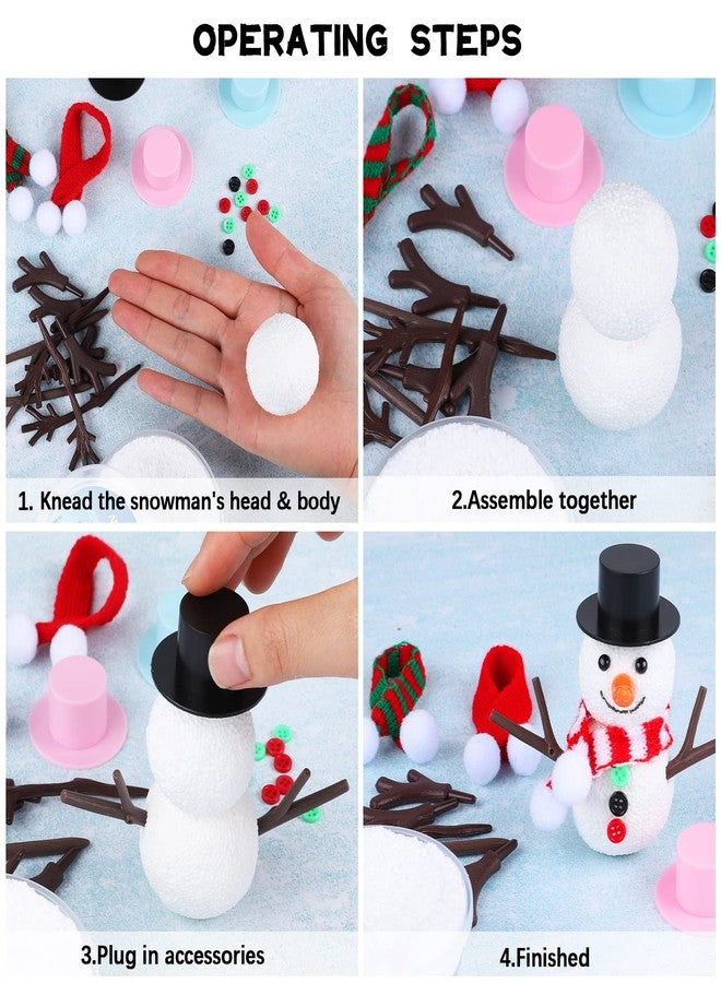 Aneco 12 Pack Christmas Craft Kit Build Snowman DIY Craft Modeling Air Dry Clay Snowman Making Kit Winter Toys Christmas Gift DIY Craft for Holiday Home Supplies - Image 5