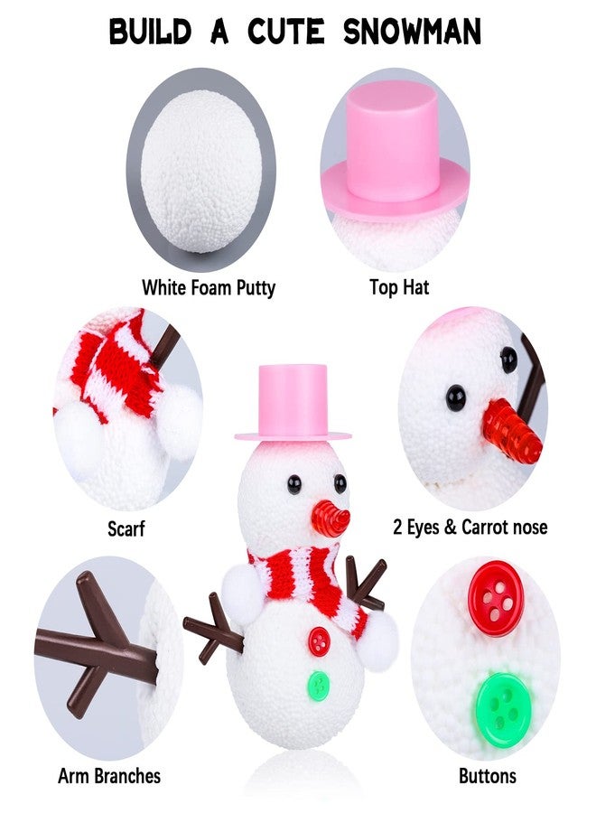 Aneco 12 Pack Christmas Craft Kit Build Snowman DIY Craft Modeling Air Dry Clay Snowman Making Kit Winter Toys Christmas Gift DIY Craft for Holiday Home Supplies - Image 3