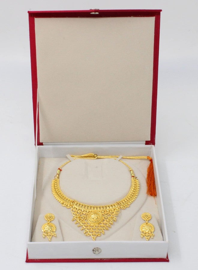 LUCES Satin Maroon 1 Piece Jewellery Box Make Up Box Necklace Pouches Earrings Studs Organizer Box for Travelling Organizer For Women And Girls - Image 1