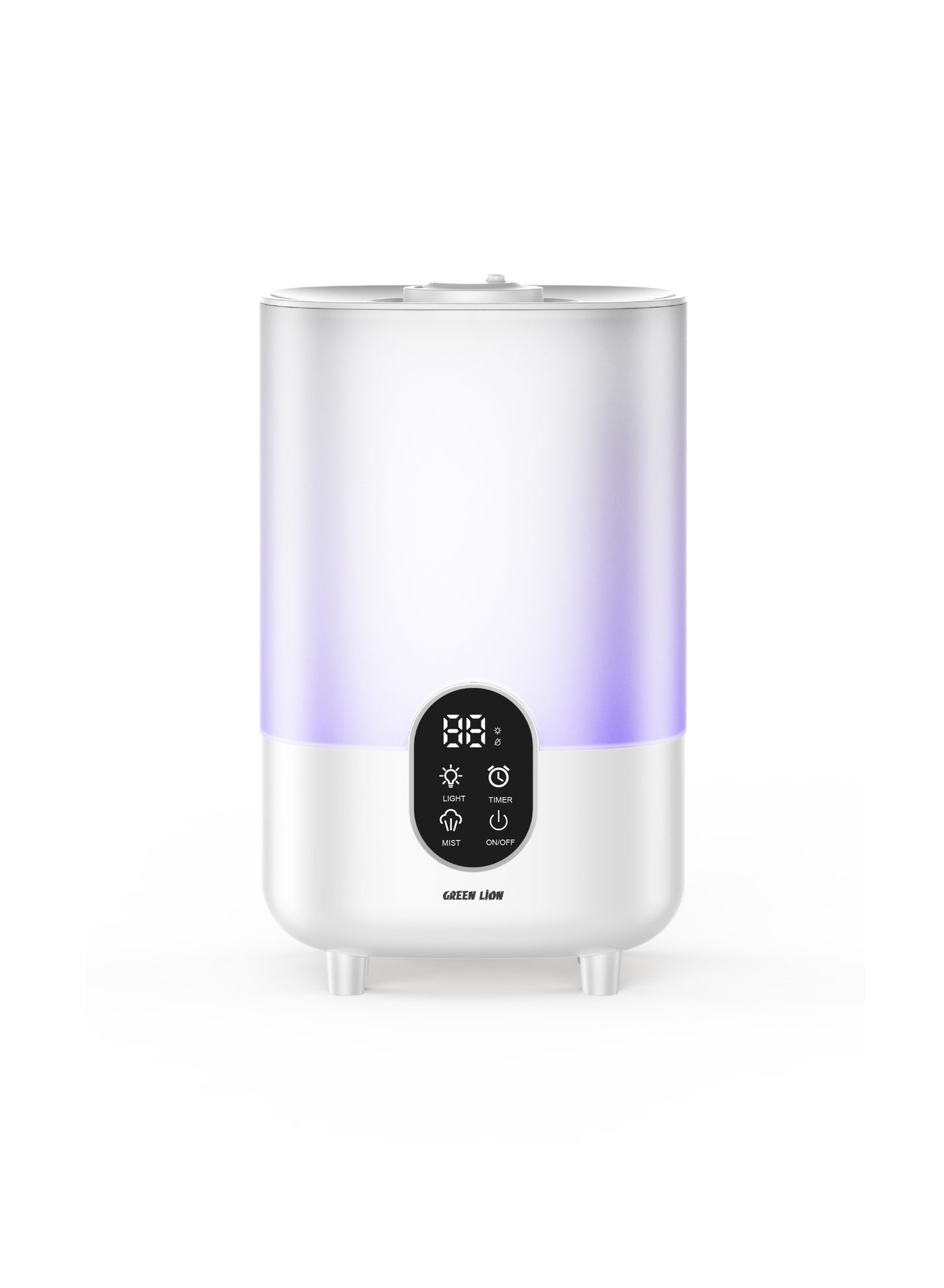 Air Humidifier with 3.7L Tank, 6 Speed Settings, 1-8 Hour Timer, LED Night Light, 360° Rotating Dual Nozzles, Remote Control, Quiet Operation – White