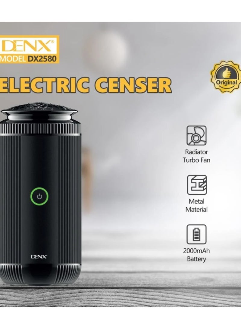 Denx Rechargeable Electric Incense Burner with Type C Port Incense Burner with Turbo Fan and Good and Faster Distribution of Incense