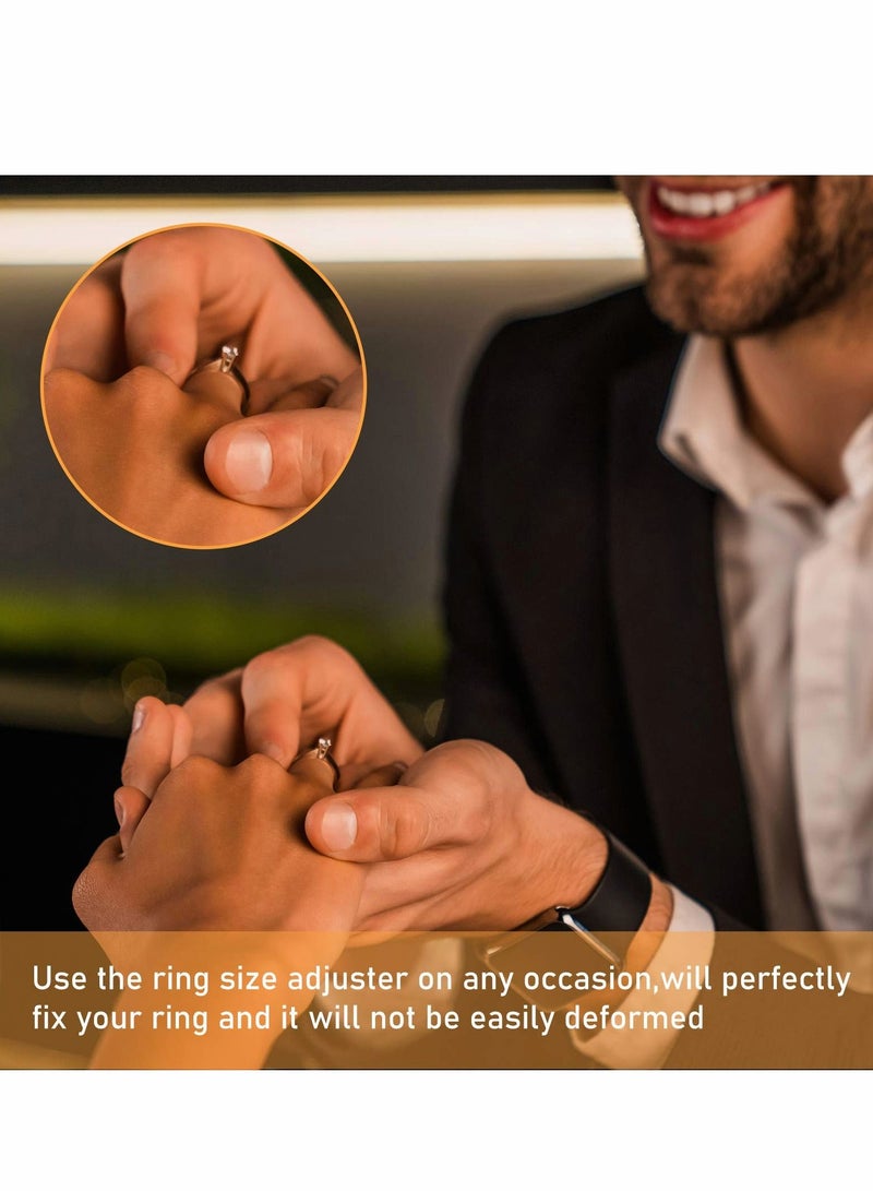 SYOSI Invisible Ring Size Adjuster 6 Sheets / 114 Pieces Loose Ring Sizer Jewelry Ring Guard Ring Smaller Spacer Loose Ring Tightener Ring Fixed Piece for Preventing Ring from Loosening and Slipping Off - Image 5