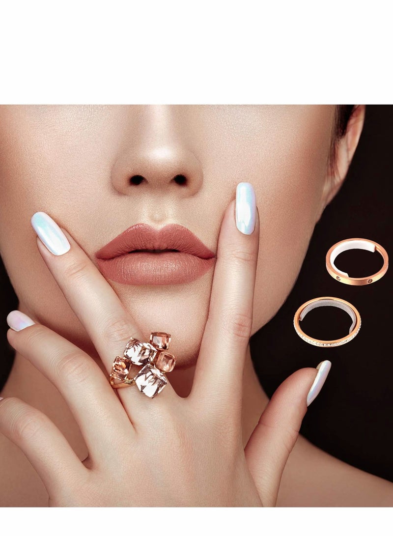 SYOSI Invisible Ring Size Adjuster 6 Sheets / 114 Pieces Loose Ring Sizer Jewelry Ring Guard Ring Smaller Spacer Loose Ring Tightener Ring Fixed Piece for Preventing Ring from Loosening and Slipping Off - Image 2