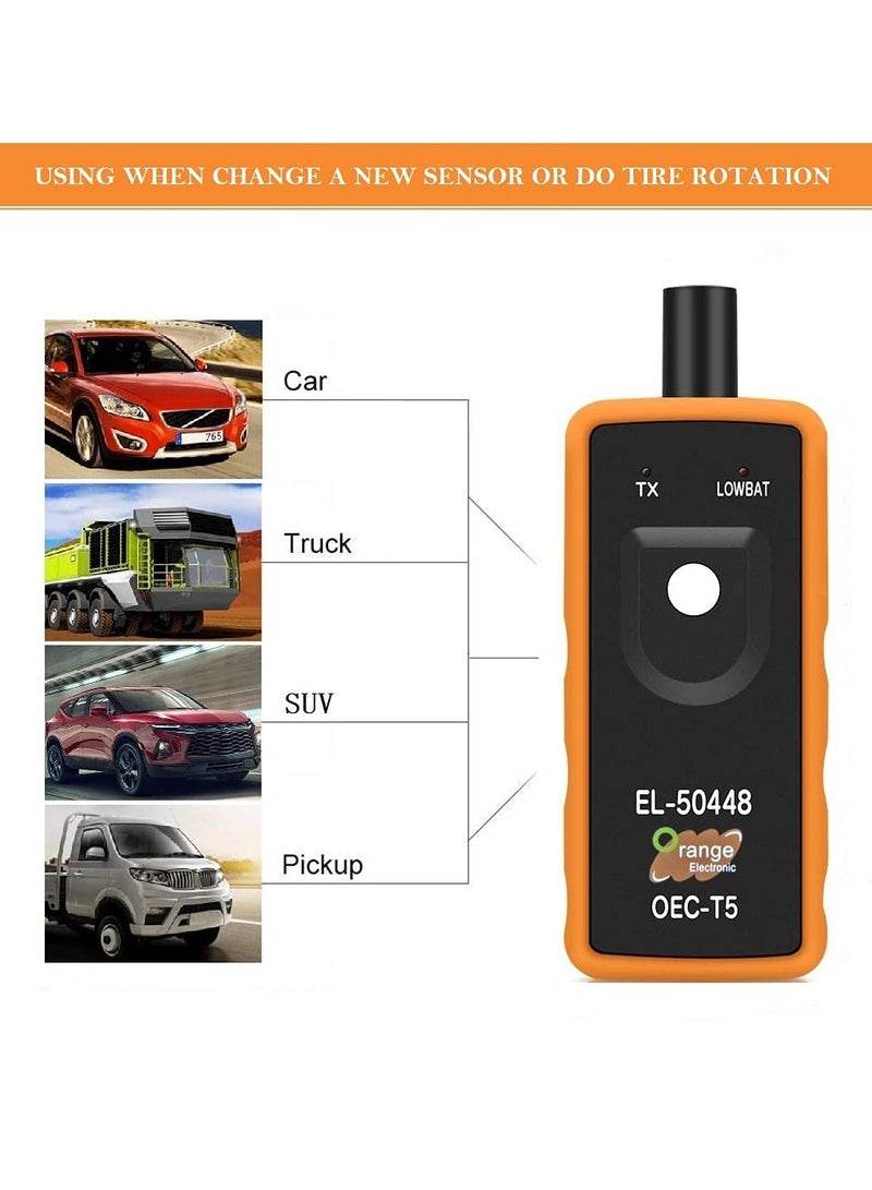 شارب دوكار جهاز تنشيط حساس مراقبة ضغط الإطارات TPMS EL-50448 برتقالي OEC-T5، جهاز إعادة تعلم حساس TPMS لجهاز إعادة ضبط المستشعرات في مركبات جنرال موتورز - Image 4