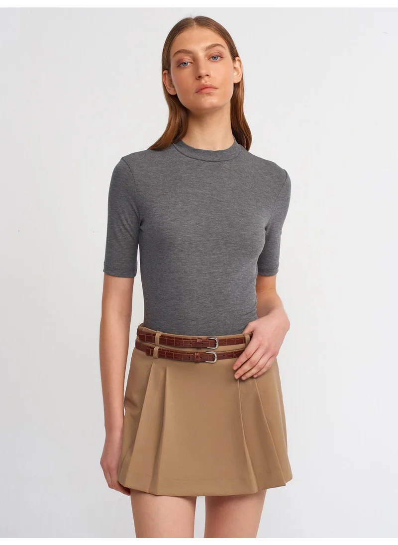 ديلفين 30481 High Collar Tshirt-Anthracite M
