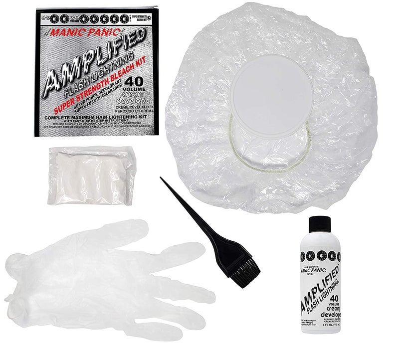 MANIC PANIC Flash Lightning Super Strength Bleach Kit - 40 Volume Developer + Bleach Powder - Hair Lightener for Dark Hair + Lifting up to 7 Levels - Vegan & Cruelty Free - Image 3