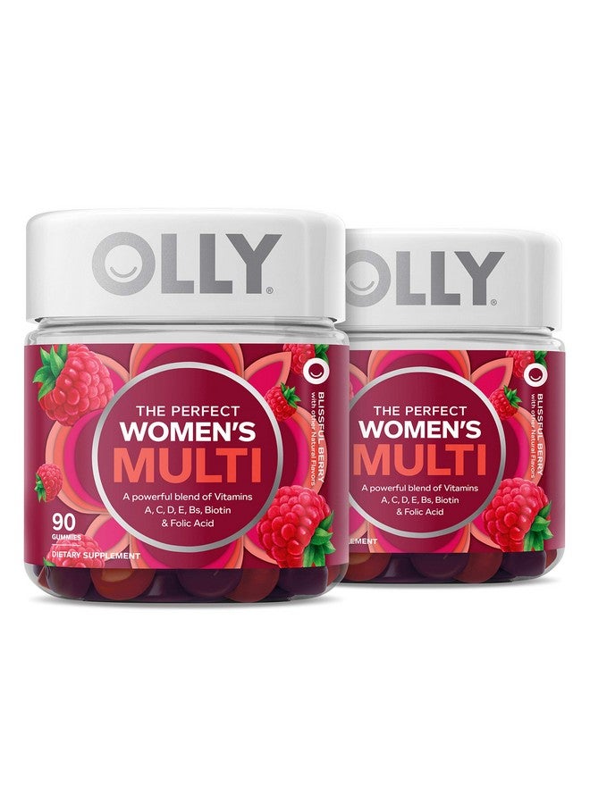 OLLY OLLY Women's Multivitamin Gummy, Vitamins A, D, C, E, Biotin, Folic Acid, Chewable Supplement, Berry Flavor, 90-Day Supply - 180 Count  - Image 1