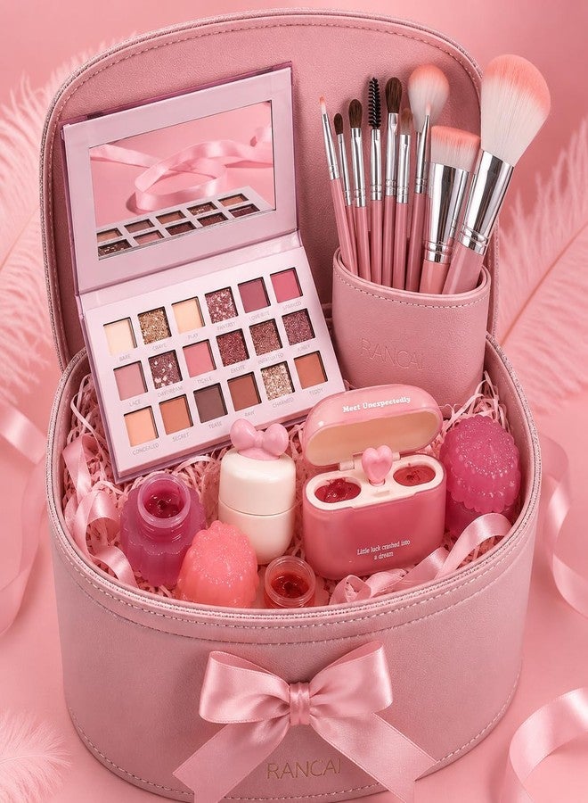 5 in. One makeup book Hot Glam Multi Colour Palette, Highly Pigmented, Blendable, highlter lip pallets eyeshadow blush concelar everything in one All Skin Tones, with Free Lip Oil - Image 1