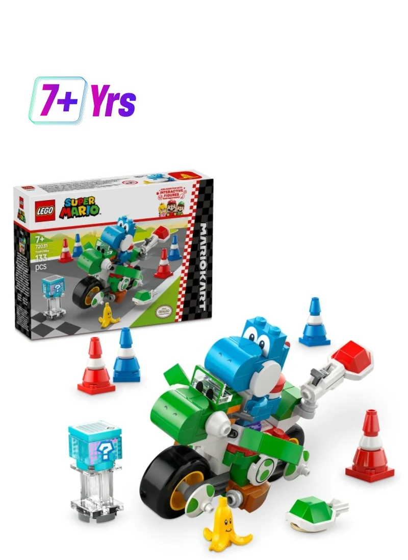 ليغو LEGO Super Mario: Mario Kart – Yoshi Bike Set, Building Toy for 7 Plus Year Old Boys & Girls, with Character Figure for Independent Play, Birthday Gift Idea for Gamers 72031