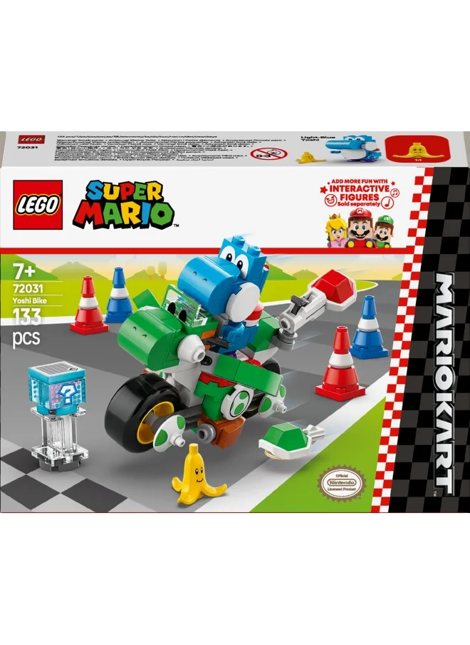 ليغو LEGO Super Mario: Mario Kart – Yoshi Bike Set, Building Toy for 7 Plus Year Old Boys & Girls, with Character Figure for Independent Play, Birthday Gift Idea for Gamers 72031