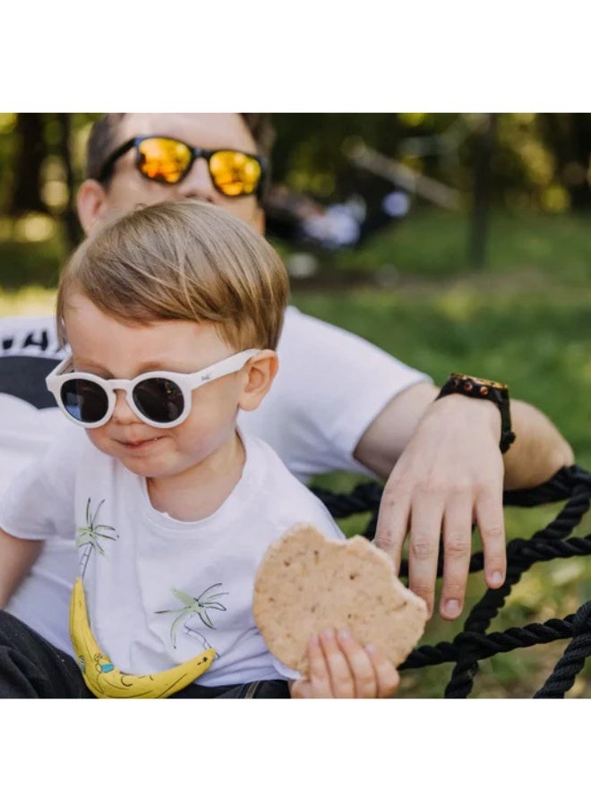 REAL SHADES Chill Polarized Sunglasses for Babies 0+ White Fashion, Smoke Lens, 100% UV400 Protection, Unbreakable Flex Frames, Shatterproof Lenses - Image 5