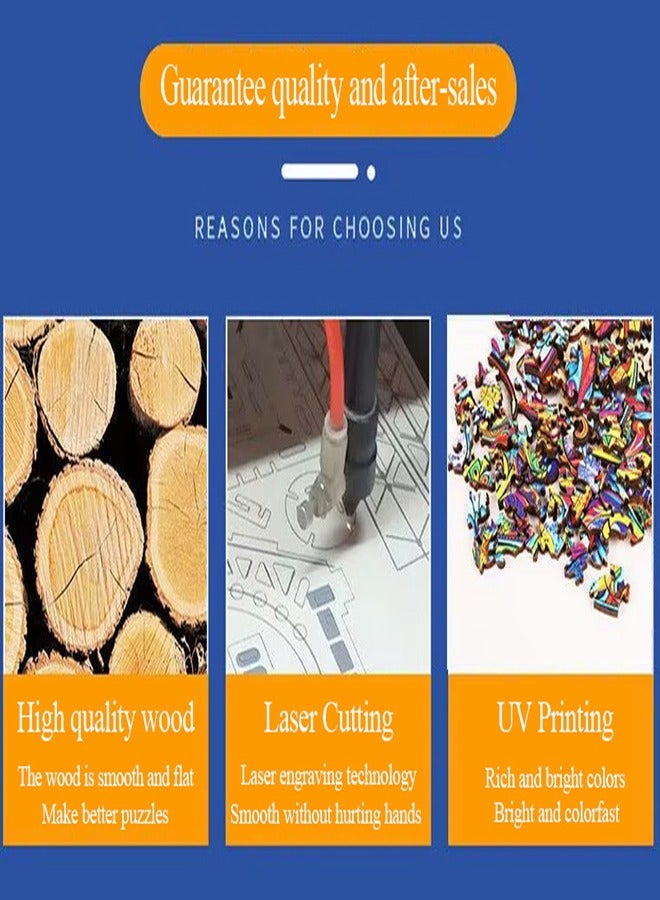 200pcs Wooden Jigsaw Puzzles, 3D Wooden Animals Shaped Puzzles - Image 4