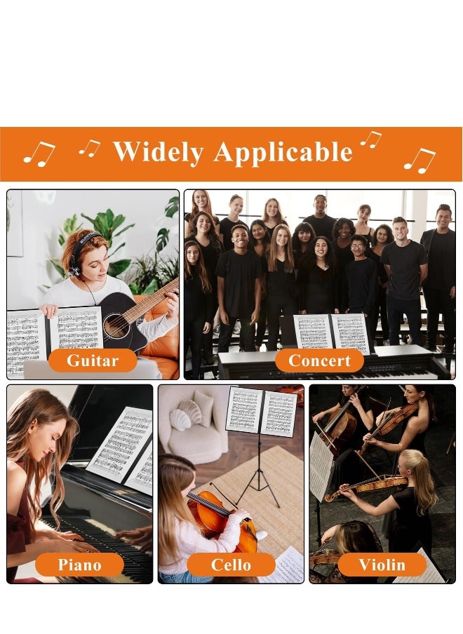 Generic - 2 Pack Sheet Music Folder, 6-Sided A4 Music File Folder, Piano Music Binder Choir Folder, Suitable for Piano Guitar Violin Paper Document Music Lovers Students Use - Image 1