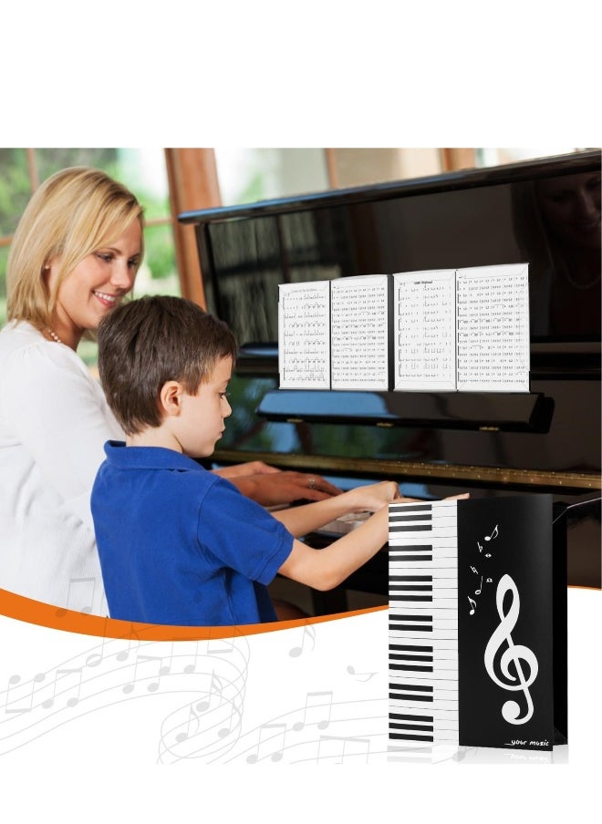 Generic - 2 Pack Sheet Music Folder, 6-Sided A4 Music File Folder, Piano Music Binder Choir Folder, Suitable for Piano Guitar Violin Paper Document Music Lovers Students Use - Image 1