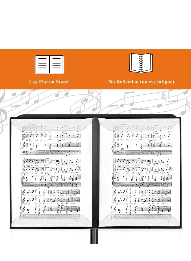Generic - 2 Pack Sheet Music Folder, 6-Sided A4 Music File Folder, Piano Music Binder Choir Folder, Suitable for Piano Guitar Violin Paper Document Music Lovers Students Use - Image 1