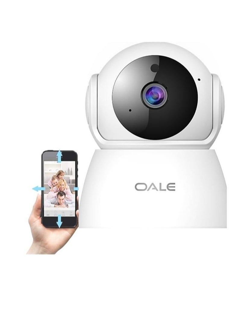OALE iHome 01 360° Dual-Line Audio Security Camera Supports Night Vision, Motion Detection, Real-Time Voice Calls  - Image 1