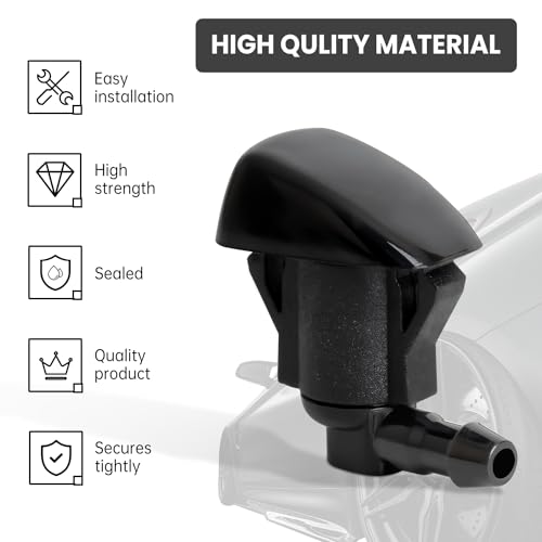 Belleone 2PCS Front Windshield Washer Nozzle Jet Kit Fit for 2004-2010 Toyota Sienna, 2005-2012 Corolla, 2004-2008 Solara, 2000-2005 Tundra, Replacement for Part # 85381-AE020 - Image 5