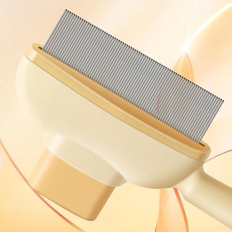 Professional Pet Grooming Tool with Stainless Steel Teeth Selfcleaning Dog Comb for Long Short Hair Maintenances 2pcs Pet Comb for Shedding - Image 4