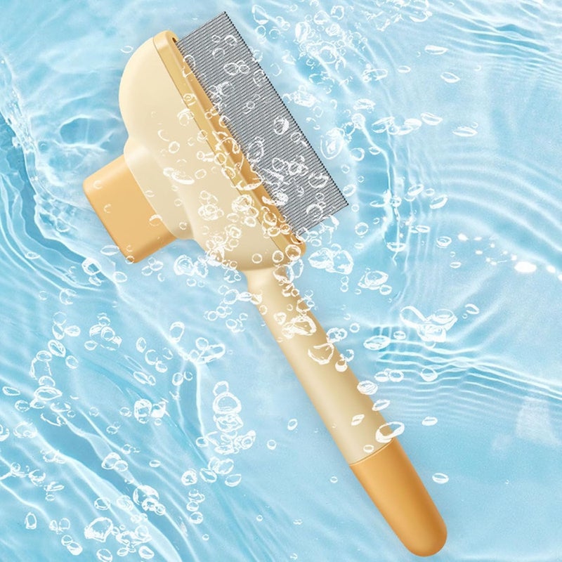 Professional Pet Grooming Tool with Stainless Steel Teeth Selfcleaning Dog Comb for Long Short Hair Maintenances 2pcs Pet Comb for Shedding - Image 3