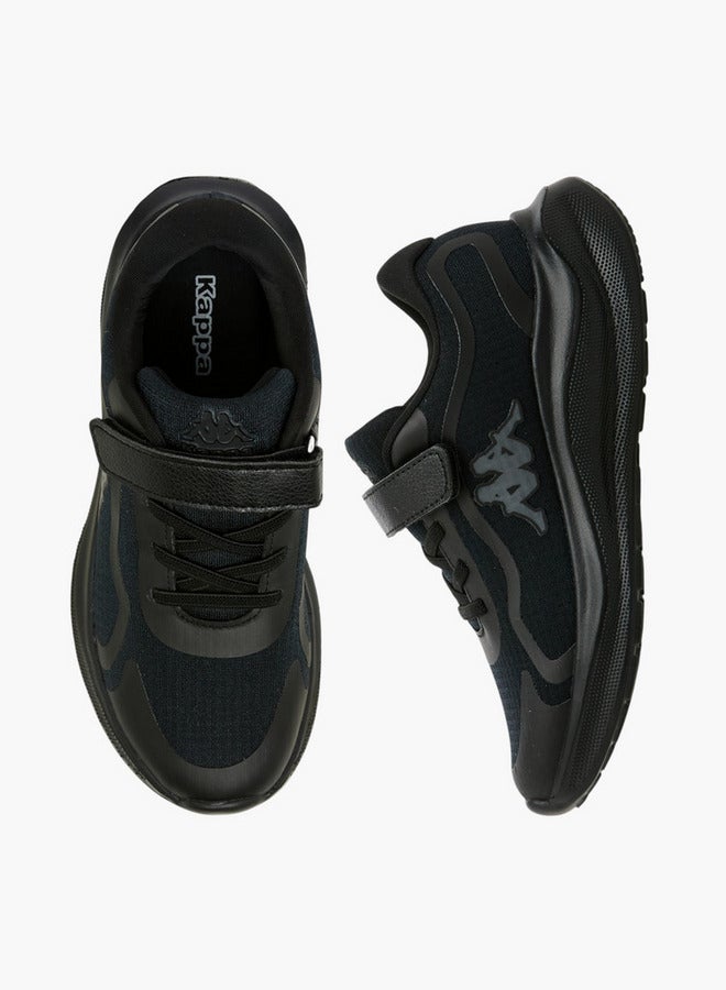 Kappa Girls' Logo Print Sports Shoes with Hook and Loop Closure  - Image 1