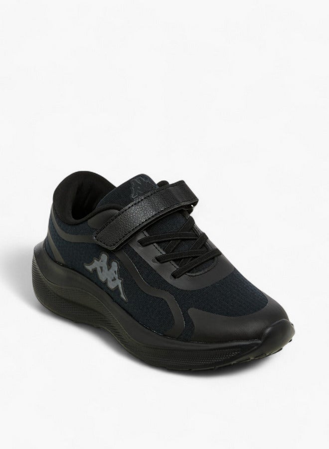 Kappa Girls' Logo Print Sports Shoes with Hook and Loop Closure  - Image 2