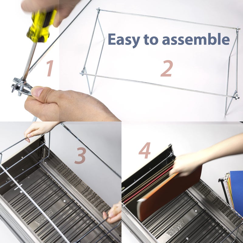 Officemate إطار ملفات معلق من أوفيس ميت، 24-27، حجم خطاب، فولاذ، مجموعة واحدة (91964) - Image 5