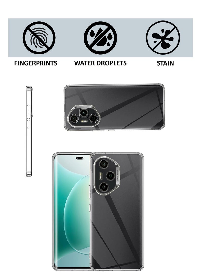 GMATE For Honor 300 Pro  / 300 Ultra  - Soft Flexible Transparent Silicone Protective Back Case Cover-Transparent - Image 2
