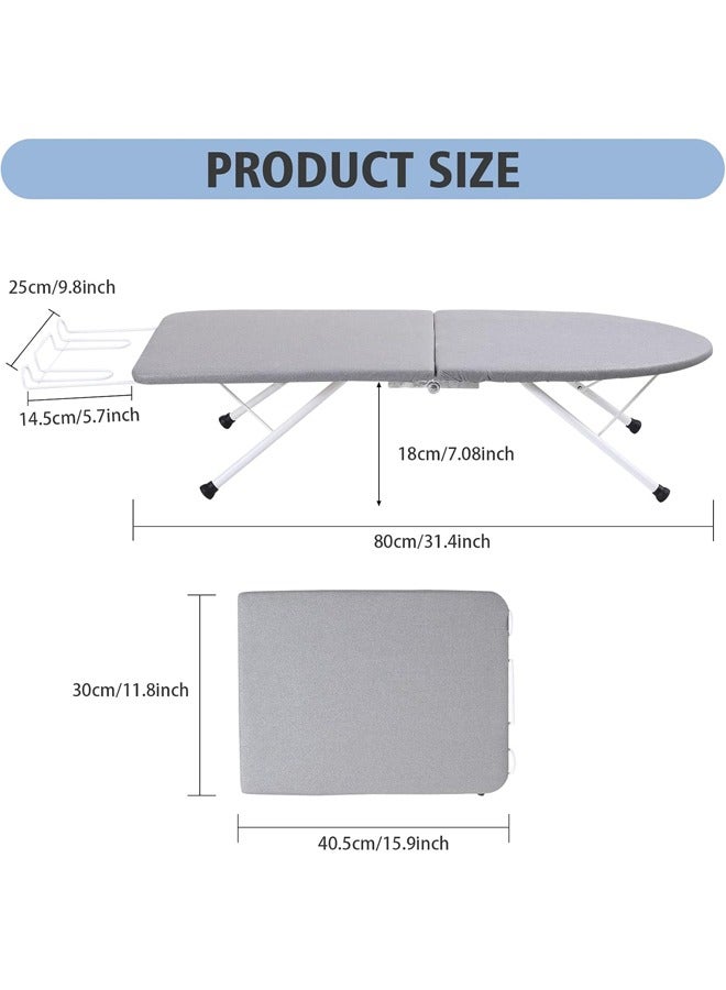 كادي ون طاولة كي قابلة للطي مع مسند حديدي، لوح كي محمول مع غطاء مقاوم للحرارة وارجل قابلة للطي غير قابلة للانزلاق - Image 2
